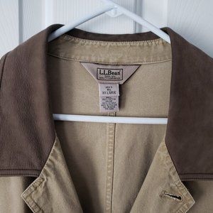 LL Bean - Cotton jacket - leather collar